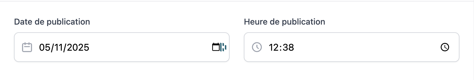 Choisissez date & heure